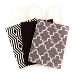 Hallmark 10.7" 12-Pack Assorted Kraft Paper Gift Bags -Hallmark Store 10.7 Prints and Solids 12Pack Assorted Gift Bags 5EGB6051 07