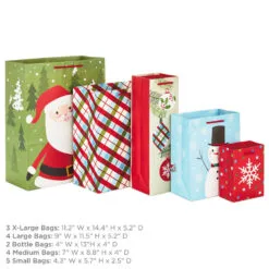 Hallmark Assorted Sizes And Designs 18-Pack Christmas Gift Bags -Hallmark Store 18 Assorted Sizes and Designs Christmas Gift Bags 5XGB1409 03