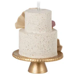 Hallmark A Sweet Beginning 2023 Porcelain Ornament -Hallmark Store 2023 Wedding Cake Keepsake Ornament 1999QHX3067 06