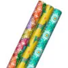 Hallmark Festive And Fun 3-Pack Multicolored Wrapping Paper, 120 Sq. Ft.