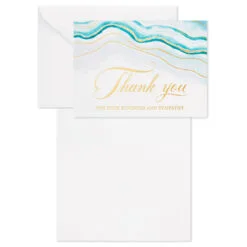 Hallmark Abstract Waves Boxed Blank Sympathy Thank-You Notes, Pack Of 20 -Hallmark Store Abstract Waves Boxed Blank Sympathy ThankYou Notes 5STZ1101 03