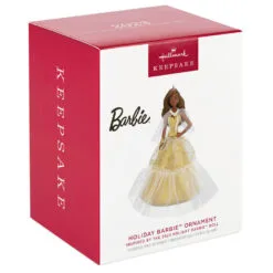 Hallmark 2023 Black Holiday Barbie™ Ornament 9 Hallmark 2023 Black Holiday Barbie™ Ornament -Hallmark Store African American Holiday Barbie Keepsake Ornament 2199QXR8217 04
