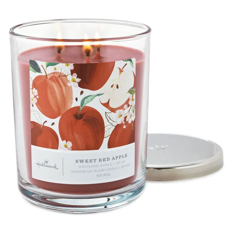 Hallmark Sweet Red Apple 3-Wick Jar Candle, 16 Oz. 2 Hallmark Sweet Red Apple 3-Wick Jar Candle, 16 Oz. - Image 2