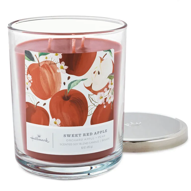 Hallmark Sweet Red Apple 3-Wick Jar Candle, 16 Oz. 3 Hallmark Sweet Red Apple 3-Wick Jar Candle, 16 Oz. - Image 3
