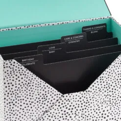 Hallmark Assorted All-Occasion Handmade Greeting Cards In Black Scattered Dot Organizer 12 Hallmark Assorted All-Occasion Handmade Greeting Cards In Black Scattered Dot Organizer -Hallmark Store Assorted AllOccasion Greeting Cards in Organizer 5EBN1121 06