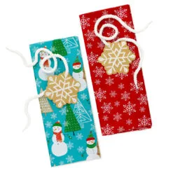 Hallmark Snowmen On Blue And Snowflakes On Red 2-Pack Giant Plastic Christmas Gift Bags -Hallmark Store Assorted Giant Plastic Christmas Gift Bags 5XGB1452 06