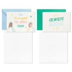 Hallmark Little World Changers™ Assorted Blank Note Cards In Caddy, Pack Of 24 -Hallmark Store Assorted Kids Blank Note Cards in Caddy 3SOM1188 03