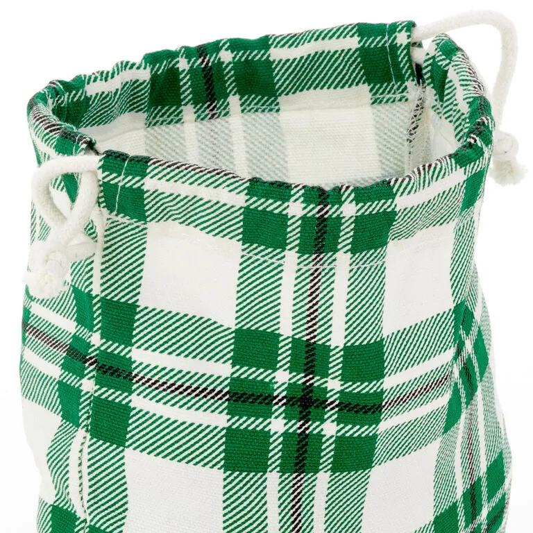 Hallmark 10" Assorted Plaid 3-Pack Fabric Gift Bags 4 Hallmark 10" Assorted Plaid 3-Pack Fabric Gift Bags - Image 4