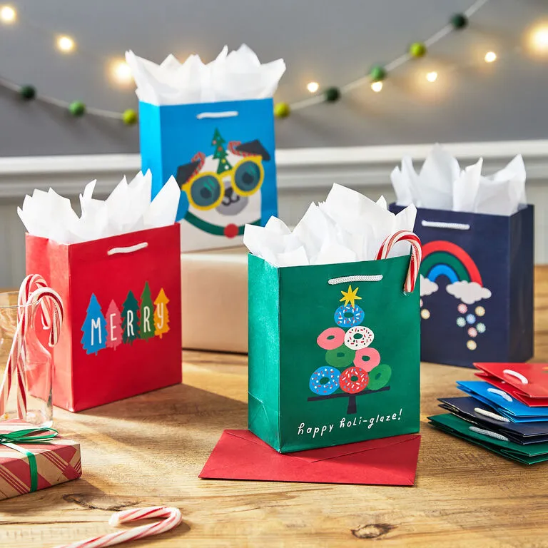 Hallmark 6.5" Sweet Surprises 8-Pack Small Christmas Gift Bags Assortment 2 Hallmark 6.5" Sweet Surprises 8-Pack Small Christmas Gift Bags Assortment - Image 2