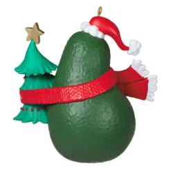 Hallmark Guacin' Around The Christmas Tree Ornament With Sound -Hallmark Store Avocado and Christmas Tree Keepsake Ornament 2199QGO2839 06