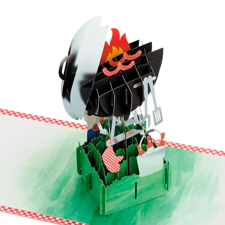 Hallmark BBQ Grill 3D Pop-Up Father's Day Card For Dad 1 Hallmark BBQ Grill 3D Pop-Up Father's Day Card For Dad