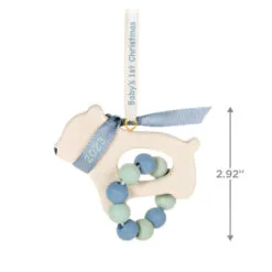 Hallmark Baby Boy's First Christmas Bear 2023 Ornament -Hallmark Store Baby Boys 1st Christmas Bear Keepsake Ornament 1799QGO2729 03