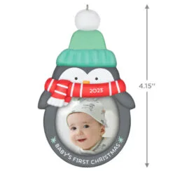 Hallmark Baby's 1st Christmas 2023 Photo Frame Ornament -Hallmark Store Babys 1st Christmas Penquin Frame Keepsake Ornament 1699QGO2719 03