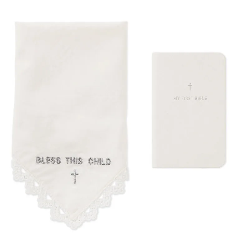 Hallmark Commemorative Handkerchief And First Bible Set 2 Hallmark Commemorative Handkerchief And First Bible Set - Image 2