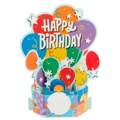 Hallmark Balloon Bouquet Boxed Pop-Up Birthday Cards, Pack Of 8 -Hallmark Store Balloon Bouquet Boxed Birthday Cards 5STZ1173 03