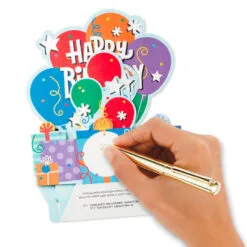 Hallmark Balloon Bouquet Boxed Pop-Up Birthday Cards, Pack Of 8 -Hallmark Store Balloon Bouquet Boxed Birthday Cards 5STZ1173 06