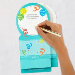 Hallmark All The Happiness Snow Globe Musical 3D Birthday Card With Motion 13 Hallmark All The Happiness Snow Globe Musical 3D Birthday Card With Motion -Hallmark Store Balloons Snow Globe Musical Motion 3DBirthday Card 1299WDR1212 06