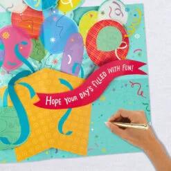Hallmark 16" Fun Balloons Pop-Up Jumbo Birthday Card -Hallmark Store Balloons for Fun Birthday Card 1299CBG1009 07