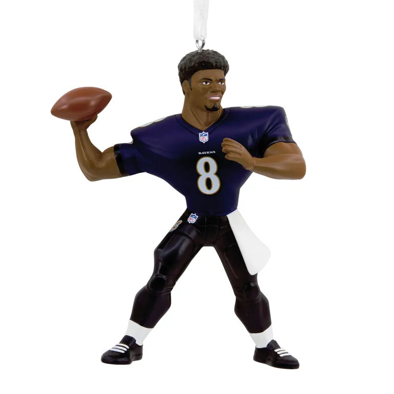 NFL Baltimore Ravens Lamar Jackson Hallmark Ornament 1 NFL Baltimore Ravens Lamar Jackson Hallmark Ornament