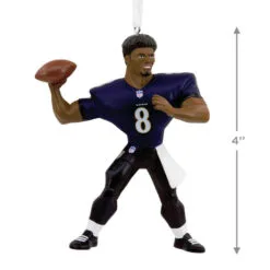 NFL Baltimore Ravens Lamar Jackson Hallmark Ornament 7 NFL Baltimore Ravens Lamar Jackson Hallmark Ornament -Hallmark Store Baltimore Ravens Lamar Jackson Christmas Ornament 1OSL2097 03