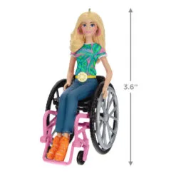 Hallmark Barbie™ Fashionista With Wheelchair Ornament -Hallmark Store Barbie in Wheelchair Keepsake Ornament 1999QXI7017 03