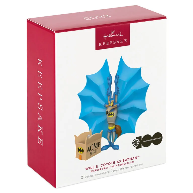 Hallmark Looney Tunes™ Wile E. Coyote™ As Batman™ Ornaments, Set Of 2 4 Hallmark Looney Tunes™ Wile E. Coyote™ As Batman™ Ornaments, Set Of 2 - Image 4