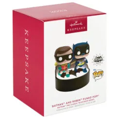 Hallmark Batman™ The Classic TV Series Batman™ And Robin™ Funko POP!® Ornament With Light And Sound 9 Hallmark Batman™ The Classic TV Series Batman™ And Robin™ Funko POP!® Ornament With Light And Sound -Hallmark Store Batman and Robin Funko Keepsake Ornament 3299QXI6299 04