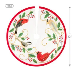 Hallmark Mini The Beauty Of Birds Christmas Tree Topper And Tree Skirt, Set Of 2 11 Hallmark Mini The Beauty Of Birds Christmas Tree Topper And Tree Skirt, Set Of 2 -Hallmark Store Beauty of Birds Mini Keepsake Tree Skirt and Topper 2599QSB6239 04