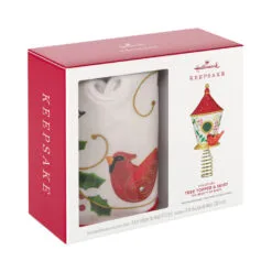 Hallmark Mini The Beauty Of Birds Christmas Tree Topper And Tree Skirt, Set Of 2 12 Hallmark Mini The Beauty Of Birds Christmas Tree Topper And Tree Skirt, Set Of 2 -Hallmark Store Beauty of Birds Mini Keepsake Tree Skirt and Topper 2599QSB6239 05