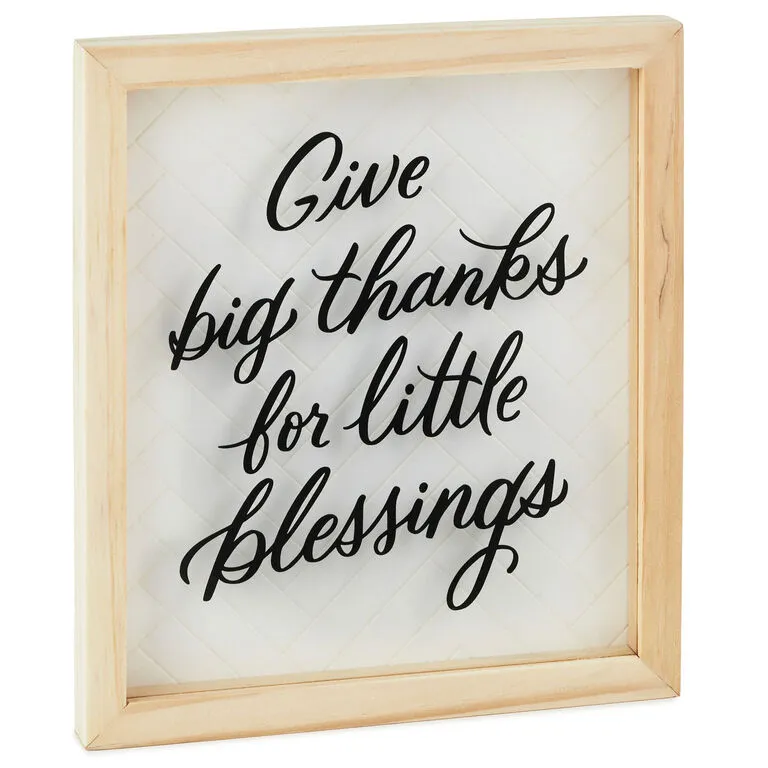 Hallmark Big Thanks Framed Quote Sign, 7x8 1 Hallmark Big Thanks Framed Quote Sign, 7x8