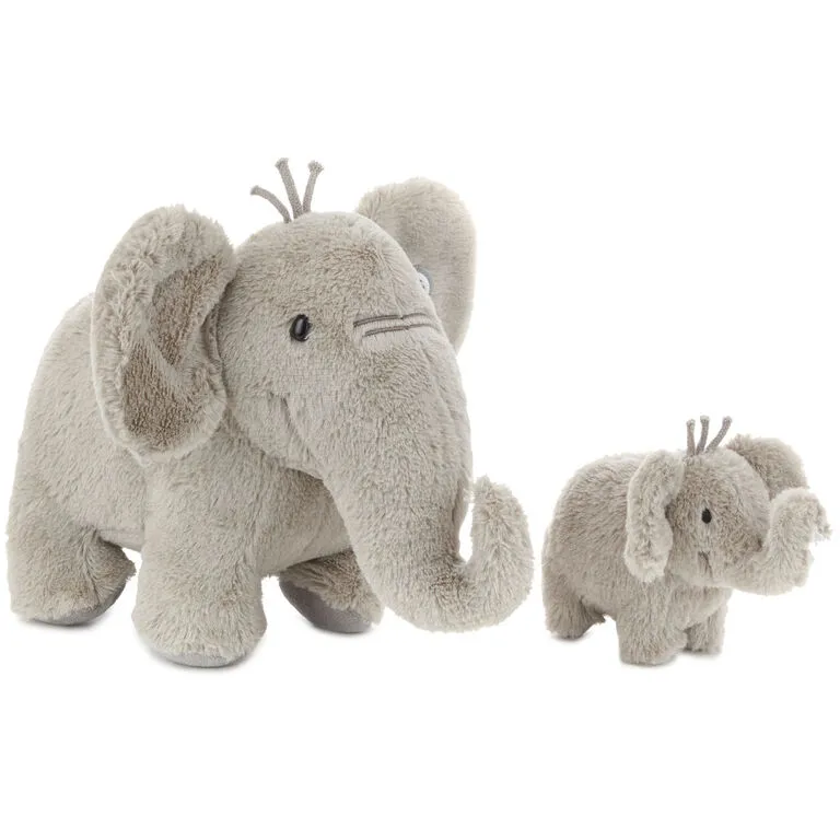 Hallmark Big And Little Elephant Singing Stuffed Animals With Motion, 8" 3 Hallmark Big And Little Elephant Singing Stuffed Animals With Motion, 8" - Image 3