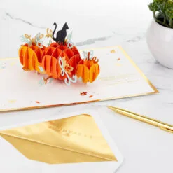 Hallmark Fun And Frightful 3D Pop-Up Halloween Card 17 Hallmark Fun And Frightful 3D Pop-Up Halloween Card -Hallmark Store Black Cat on Pumpkins 3D PopUp Halloween Card 1299IEH1003 08