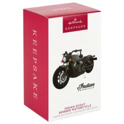 Hallmark Indian Motorcycle® Scout Bobber 2023 Metal Ornament -Hallmark Store Black Indian Motorcycle Keepsake Ornament 2199QXI6037 04