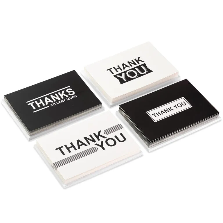 Hallmark Black-and-White Assorted Blank Thank-You Notes, Pack Of 48 1 Hallmark Black-and-White Assorted Blank Thank-You Notes, Pack Of 48