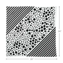 Hallmark 26" Black-and-White Fabric Gift Wrap With Elastic Band 9 Hallmark 26" Black-and-White Fabric Gift Wrap With Elastic Band -Hallmark Store BlackandWhite Square Flat Wrapping Cloth 1299EJR6377 04