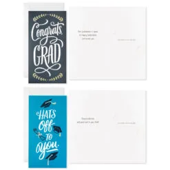 Hallmark Sophisticated Assorted Money Holder Graduation Cards, Pack Of 36 -Hallmark Store Blue Black Money Holder Graduation Cards Assortment 5GEY1002 05