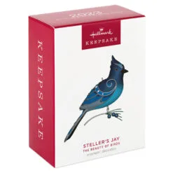 Hallmark The Beauty Of Birds Steller's Jay Ornament 9 Hallmark The Beauty Of Birds Steller's Jay Ornament -Hallmark Store Blue Jay Bird Keepsake Ornament 1799QXR8057 04