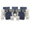 Hallmark Bulk Blue And Gray 18-Pack Holiday Gift Bags, Assorted Sizes And Designs