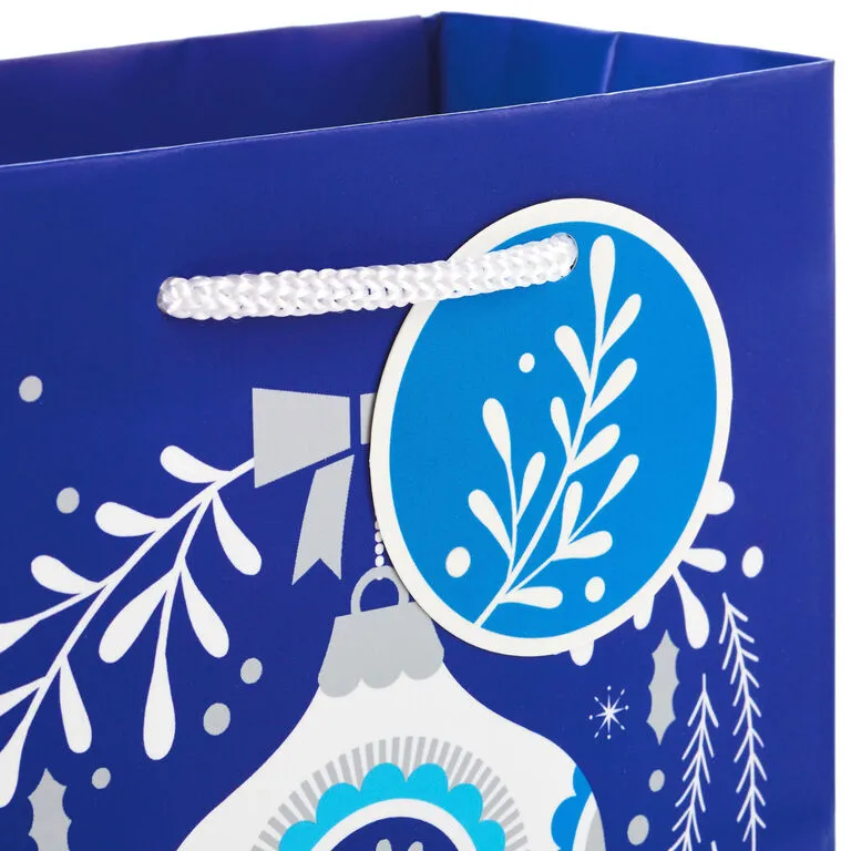 Hallmark Blue And Silver 8-Pack Holiday Gift Bags, Assorted Sizes And Designs 6 Hallmark Blue And Silver 8-Pack Holiday Gift Bags, Assorted Sizes And Designs - Image 6