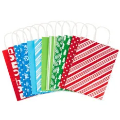 Hallmark 13" Bright Fun 12-Pack Assorted Christmas Gift Bags 13 Hallmark 13" Bright Fun 12-Pack Assorted Christmas Gift Bags -Hallmark Store Bright Fun 12 Assorted Large Christmas Gift Bags 5XGB2812 04