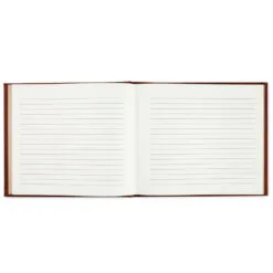 Hallmark Brown Hexagonal Pattern Guest Book -Hallmark Store Brown Faux Leather Geometric Pattern Guest Book 1EDY3152 03