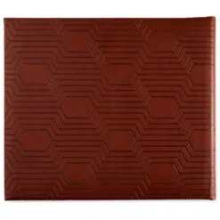 Hallmark Brown Hexagonal Pattern Guest Book -Hallmark Store Brown Faux Leather Geometric Pattern Guest Book 1EDY3152 04