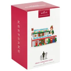Hallmark Elf Crazy Christmas Cheer Musical Ornament With Light 9 Hallmark Elf Crazy Christmas Cheer Musical Ornament With Light -Hallmark Store Buddy the Elf on Christmas House Keepsake Ornament 3999QXI7069 04