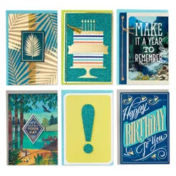 Hallmark Premium Assorted Handmade All-Occasion Cards In Leaf Print Organizer, Box Of 24 -Hallmark Store Bulk Handmade AllOccasion Cards in Storage Box 5EDX1107 03