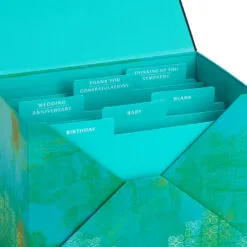 Hallmark Assorted Mahogany All-Occasion Greeting Cards In Green Watercolor Organizer, Box Of 24 -Hallmark Store Bulk Pack Assorted Mahogany Cards in Storage Box 5EBN1044 05