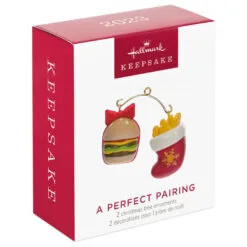 Hallmark Mini A Perfect Pairing Ornaments, Set Of 2 -Hallmark Store Burger and Fries Keepsake Ornaments 1499QXM9207 04