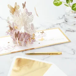 Hallmark Butterfly Bouquet Thankful For You 3D Pop-Up Thinking Of You Card 13 Hallmark Butterfly Bouquet Thankful For You 3D Pop-Up Thinking Of You Card -Hallmark Store Butterfly Flowers 3D PopUp Thinking of You Card 1299LAD9643 06