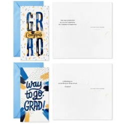 Hallmark Festive Grad Wishes Graduation Cards Assortment, Pack Of 36 11 Hallmark Festive Grad Wishes Graduation Cards Assortment, Pack Of 36 -Hallmark Store Casual Painted Money Holder Graduation Cards Assortment 5GEY2015 04