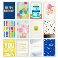 Hallmark Colorful Classic Boxed All-Occasion Cards Assortment, Pack Of 12