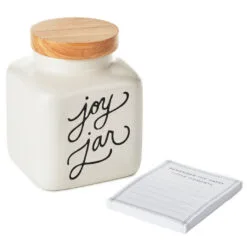 Hallmark Ceramic Joy Jar And Notepad, Set Of 2 -Hallmark Store Ceramic Joy Jar and Note Pad 1SNN1080 03